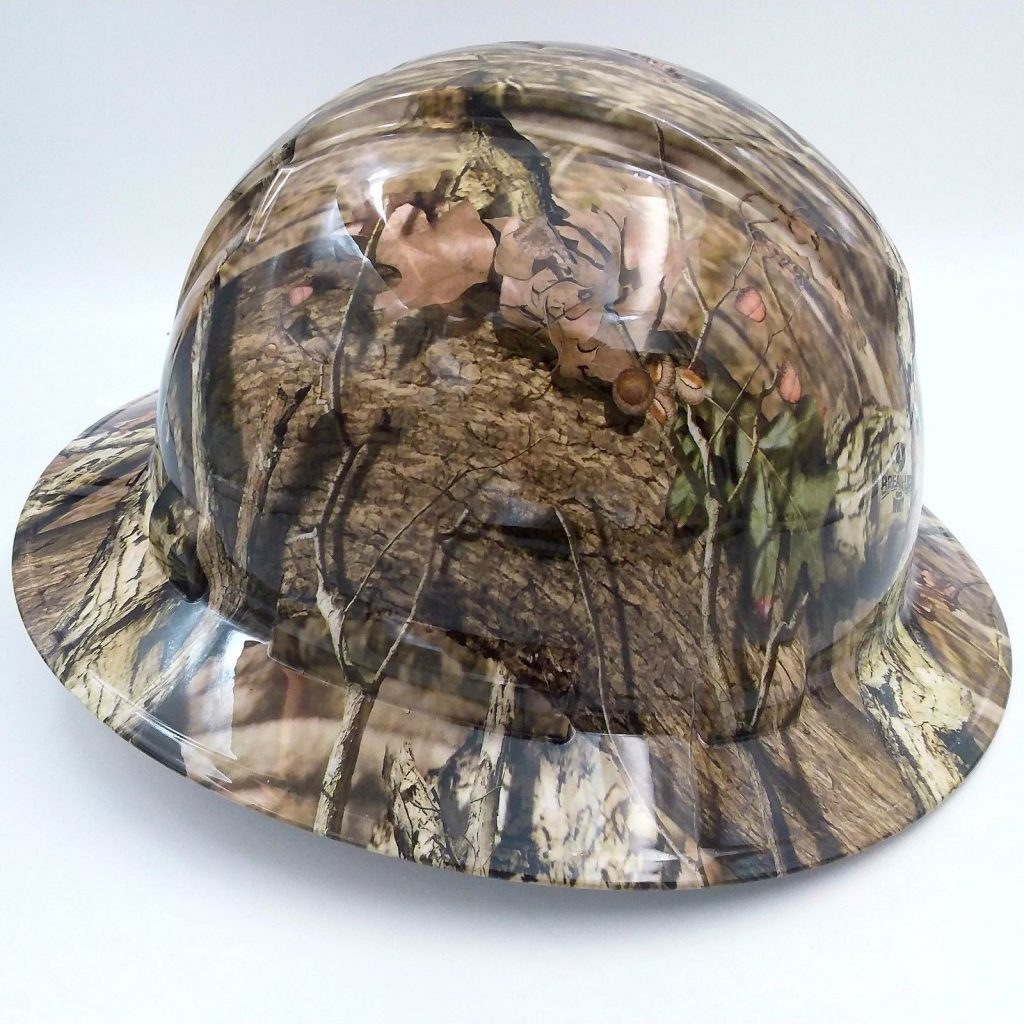 Full Brim Break Up Mossy Oak Camo Hard Hat D.E. Gemmill