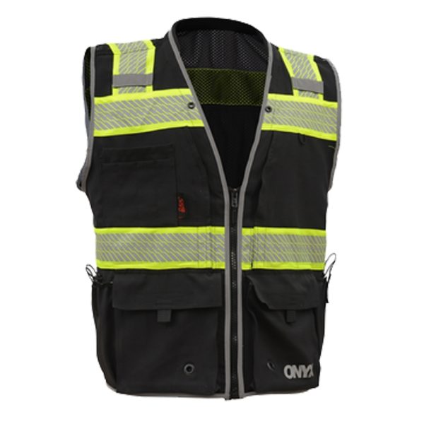 Black Onyx Enhanced Visibility Class 2 Surveyor Vest