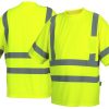 yellow pyramex high visibility short sleeve shirt