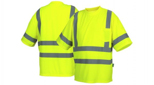 yellow pyramex high visibility short sleeve shirt