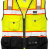 Black Series Class 2 Surveyor Vest with Back Pouch Pocket