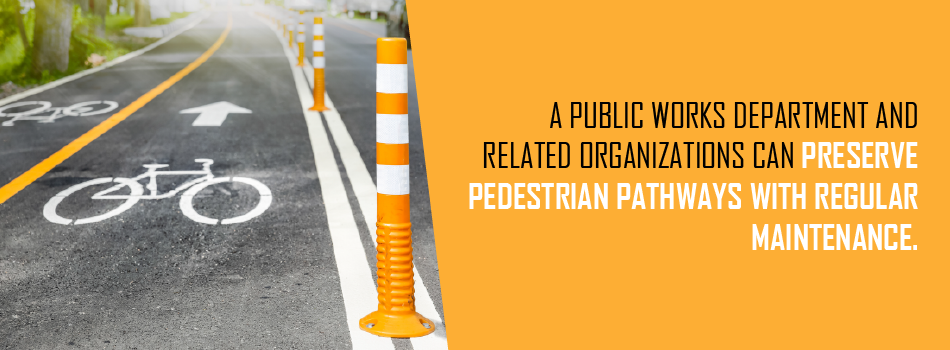 A bike lane under construction