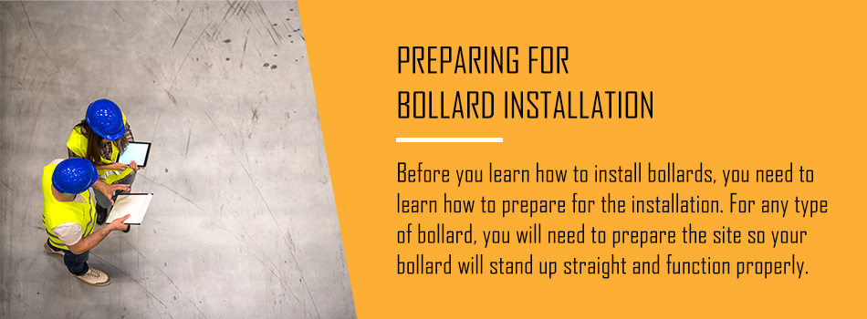 Prep for Bollard Installation