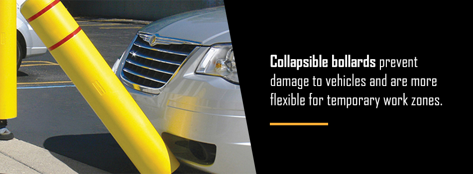 Collapsible Bollards Prevent Vehicle Damage