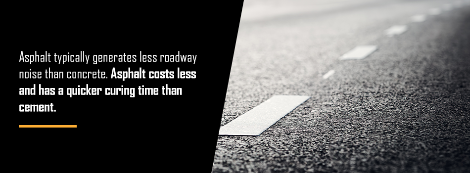 asphalt costs less than cement