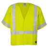 front of an ml kishigo yellow fireproof vest