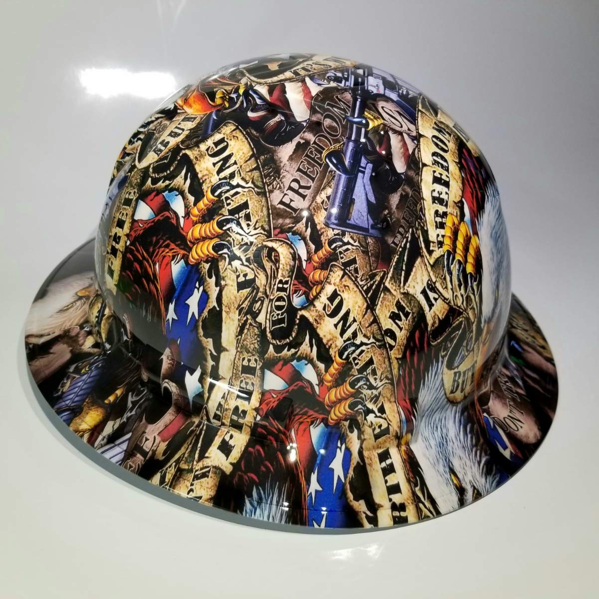 Full Brim Freedom Isn't Free Pattern Hard Hat - D.E. Gemmill