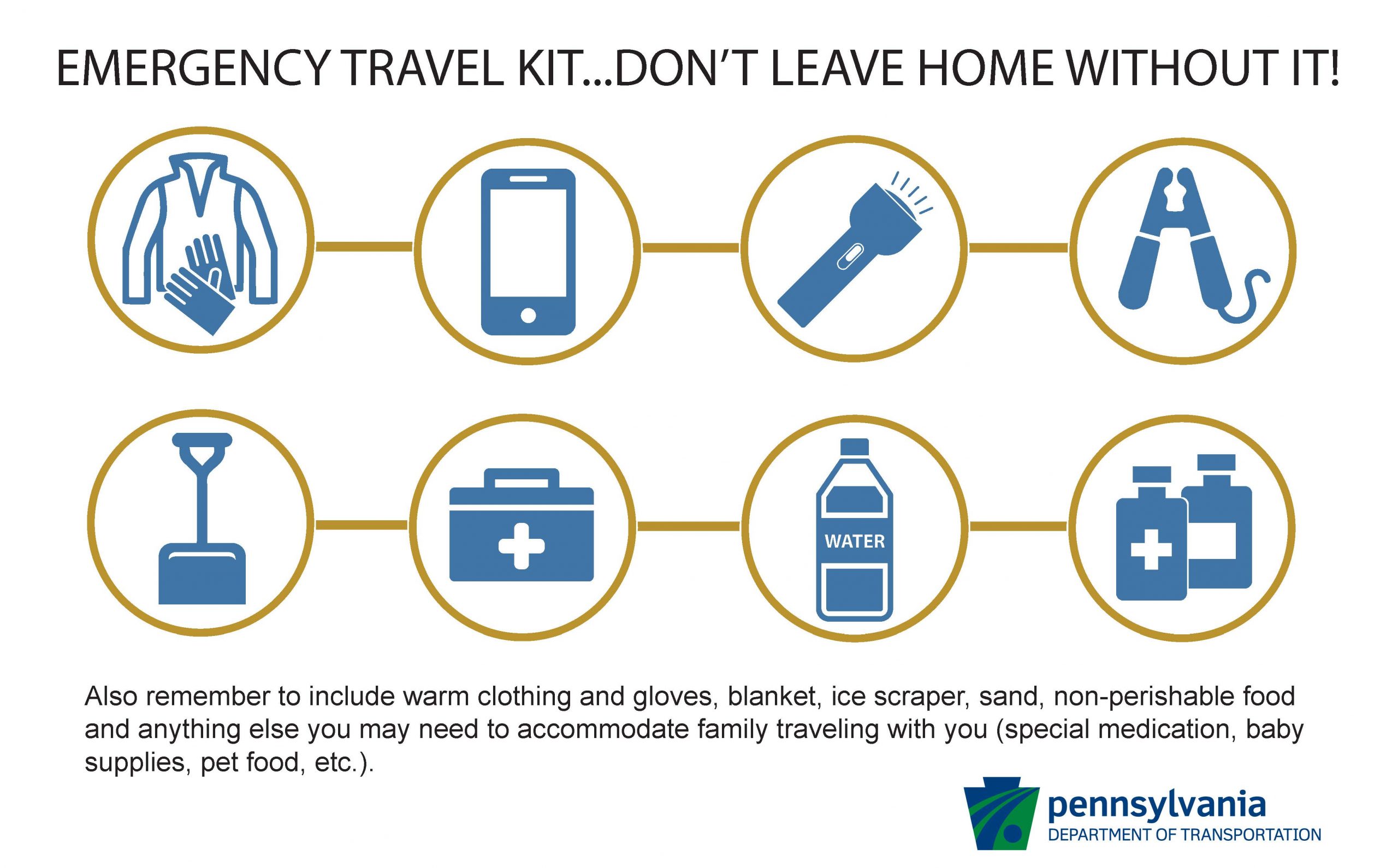 Snow Emergency Kit for Winter Driving D.E. Gemmill