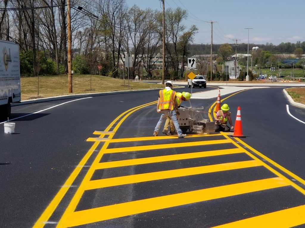 Thermoplastic Line Marking & Striping in PA D.E. Gemmill