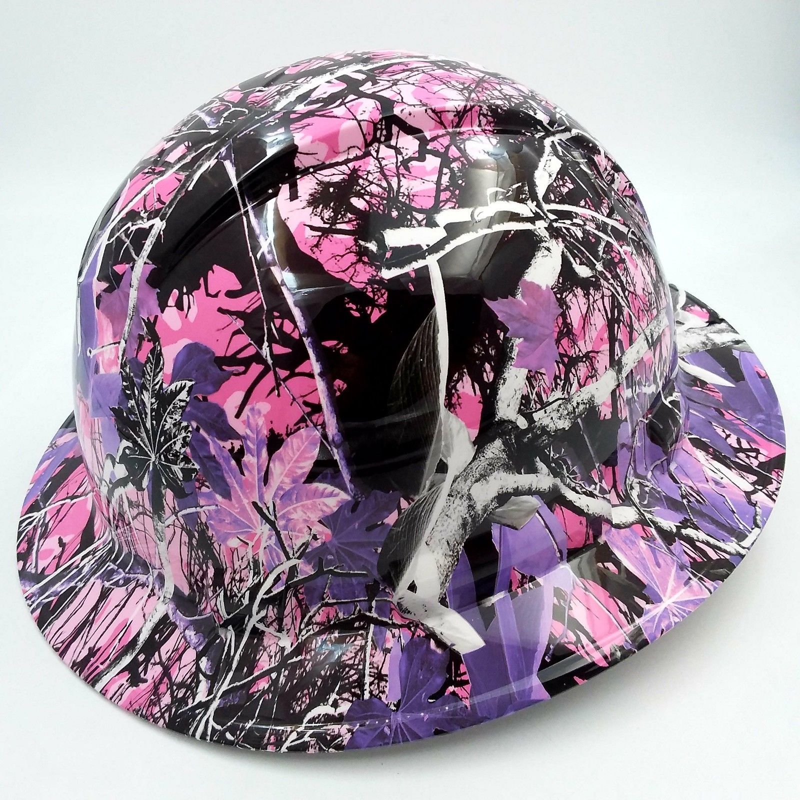 Full Brim Pink Camo Hard Hat For Sale D.E. Gemmill