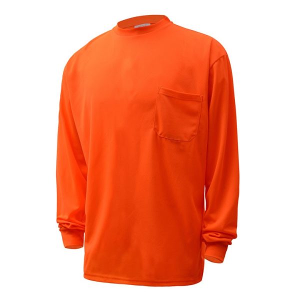 Non-Reflective Orange Long Sleeve T-Shirt