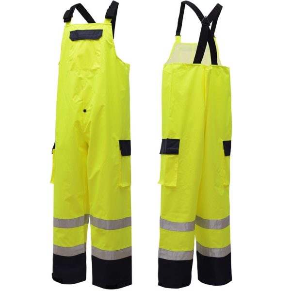Class 3 Waterproof Black Bottom Bibs
