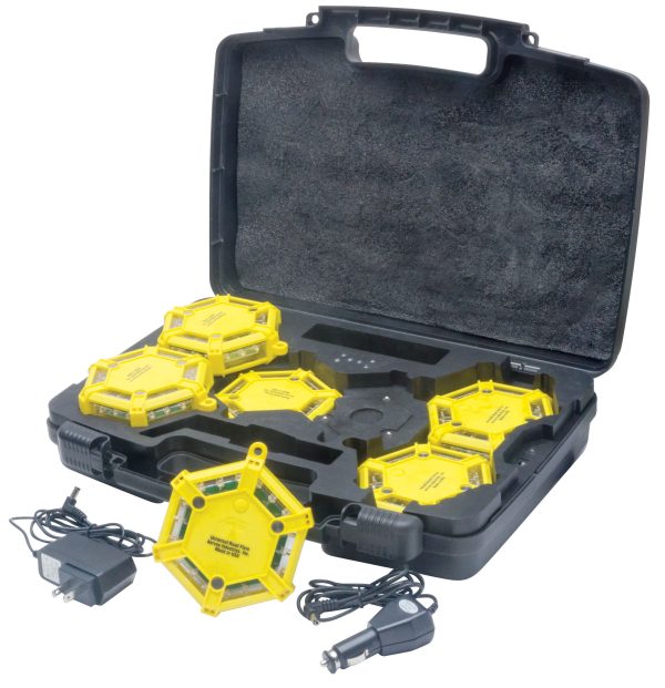 Aervoe Road Flare Kit 6-Pack With Charging Case