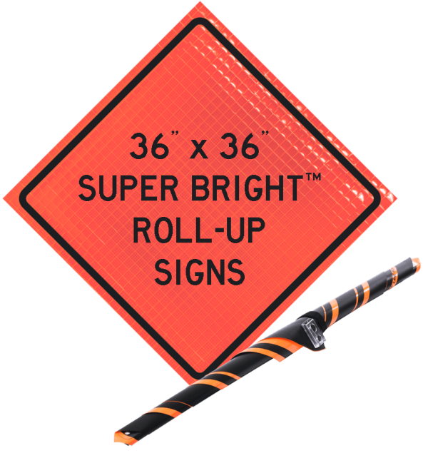 36" Super Bright Reflective Vinyl Roll Up Signs