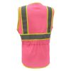 She's in Construction - Non-ANSI Ladies Pink With Hi-Vis Yellow Trim Safety Vest - Image 2