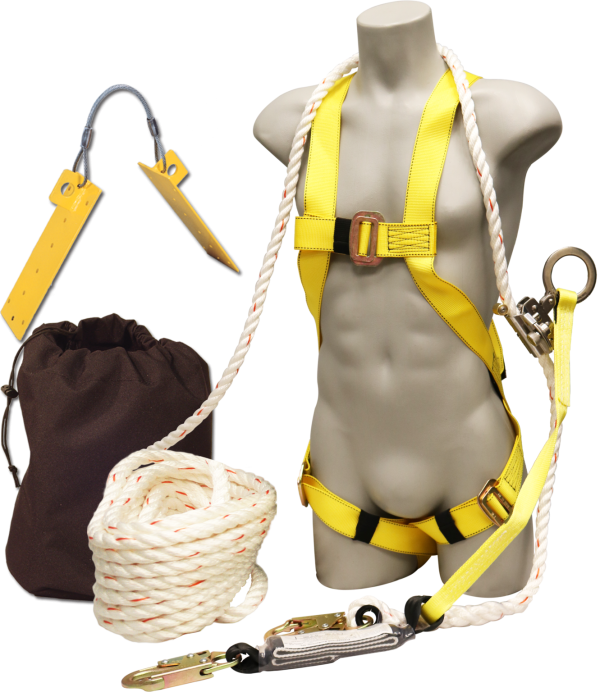Deluxe Roofers Kit with 50' Working Length - Fall Protection for Roofers