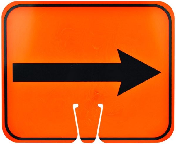 Arrow Right Single Sided Engineer Reflective Cone Sign