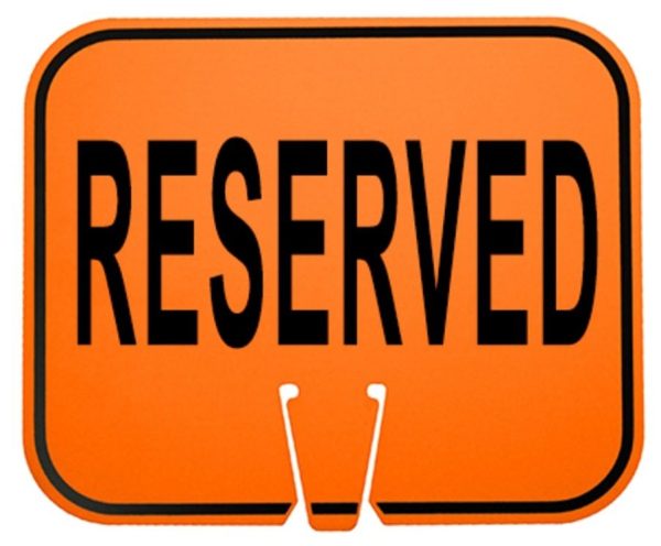 Reserved Single Sided Engineer Reflective Cone Sign