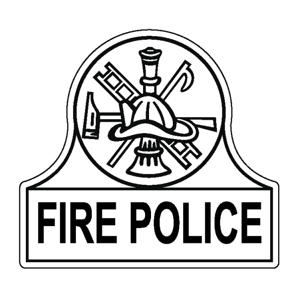 Fire Police Helmet Front Sticker