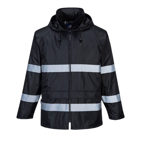 Portwest Classic Iona Rain Jacket- Black