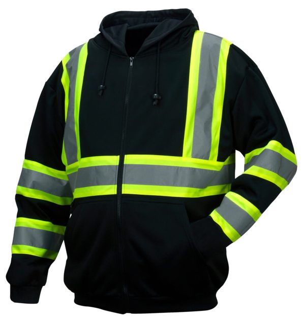 Pyramex Weather Resistant Enhanced Visibility Zip Up Sweatshirt