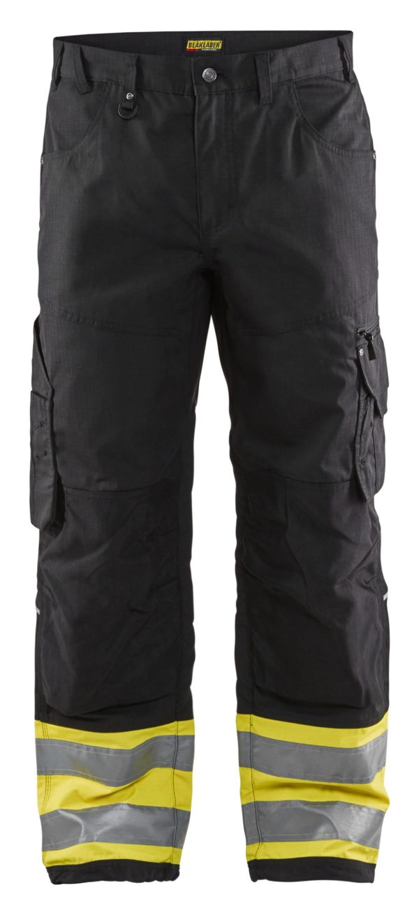 Blaklader Hi Vis Ripstop Pants- Black & Yellow