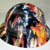 Full Brim Firefighter First In Last Out Hard Hat with 4 Point Ratchet Suspension - Image 2