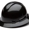 Ridgeline Hydro Dipped Full Brim Hard Hat- Shiny Black Graphite Pattern - Image 2