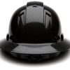 Ridgeline Hydro Dipped Full Brim Hard Hat- Shiny Black Graphite Pattern - Image 3