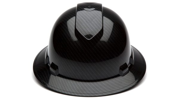 Ridgeline Hydro Dipped Full Brim Hard Hat- Shiny Black Graphite Pattern