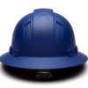 Ridgeline Hydro Dipped Full Brim Hard Hat- Matte Blue Graphite Pattern - Image 2
