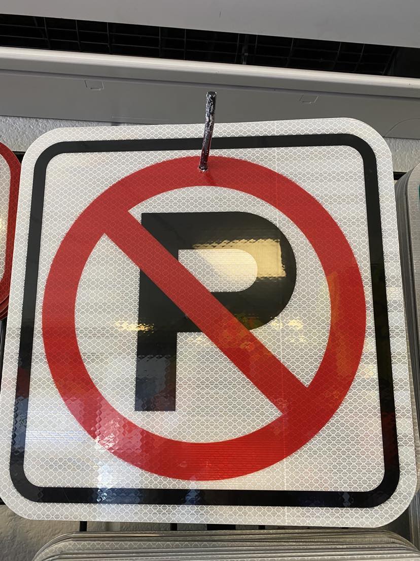 R7-3 No Parking Symbol Sign 12x12