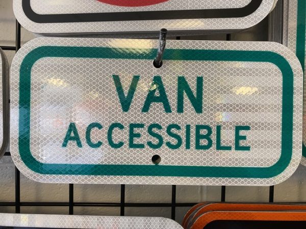 R7-8P Van Accessible Sign- 12x6 Aluminum