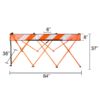 84” Flex-Safe Folding Barricade – Safety Orange - Image 2