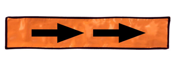 Flex-Safe Reversible Directional Arrow 8"x40" Sign- Safety Orange