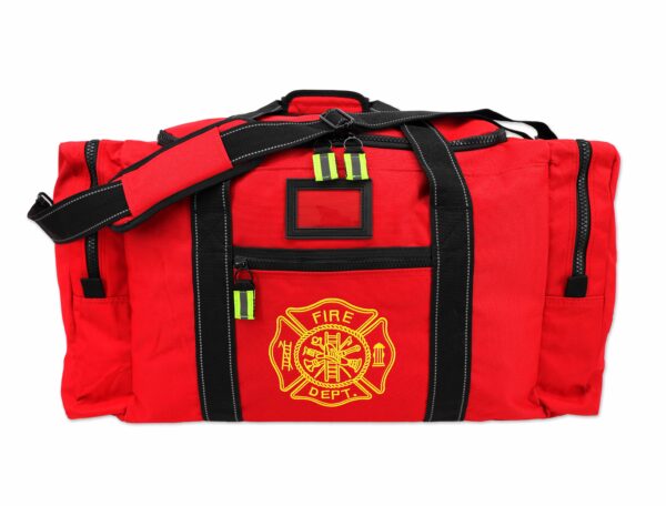 Value Step-In Turnout Gear Bag w/ Side Pockets and Shoulder Strap- Red