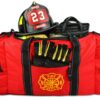 Value Step-In Turnout Gear Bag w/ Side Pockets and Shoulder Strap- Red - Image 3