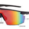 Pyramex PMXSPEC Half Frame Anti Fog Safety Glasses- Blue Mirror Lens - Image 5