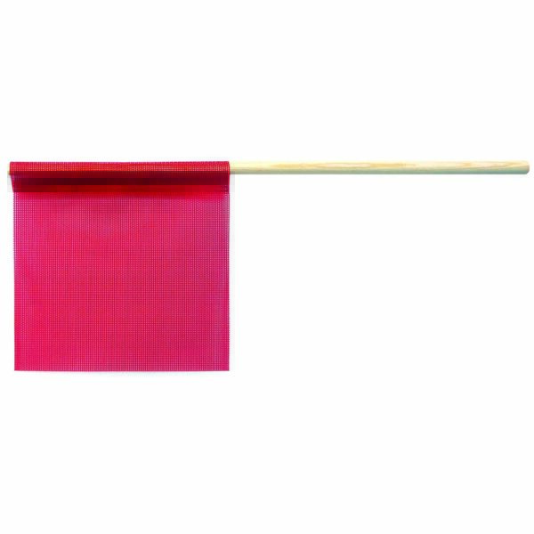 18″ MESH RED STAFF FLAG