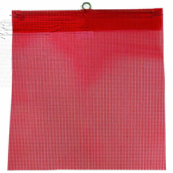 18″ RED MESH FLAG ON WIRE W/LOOP