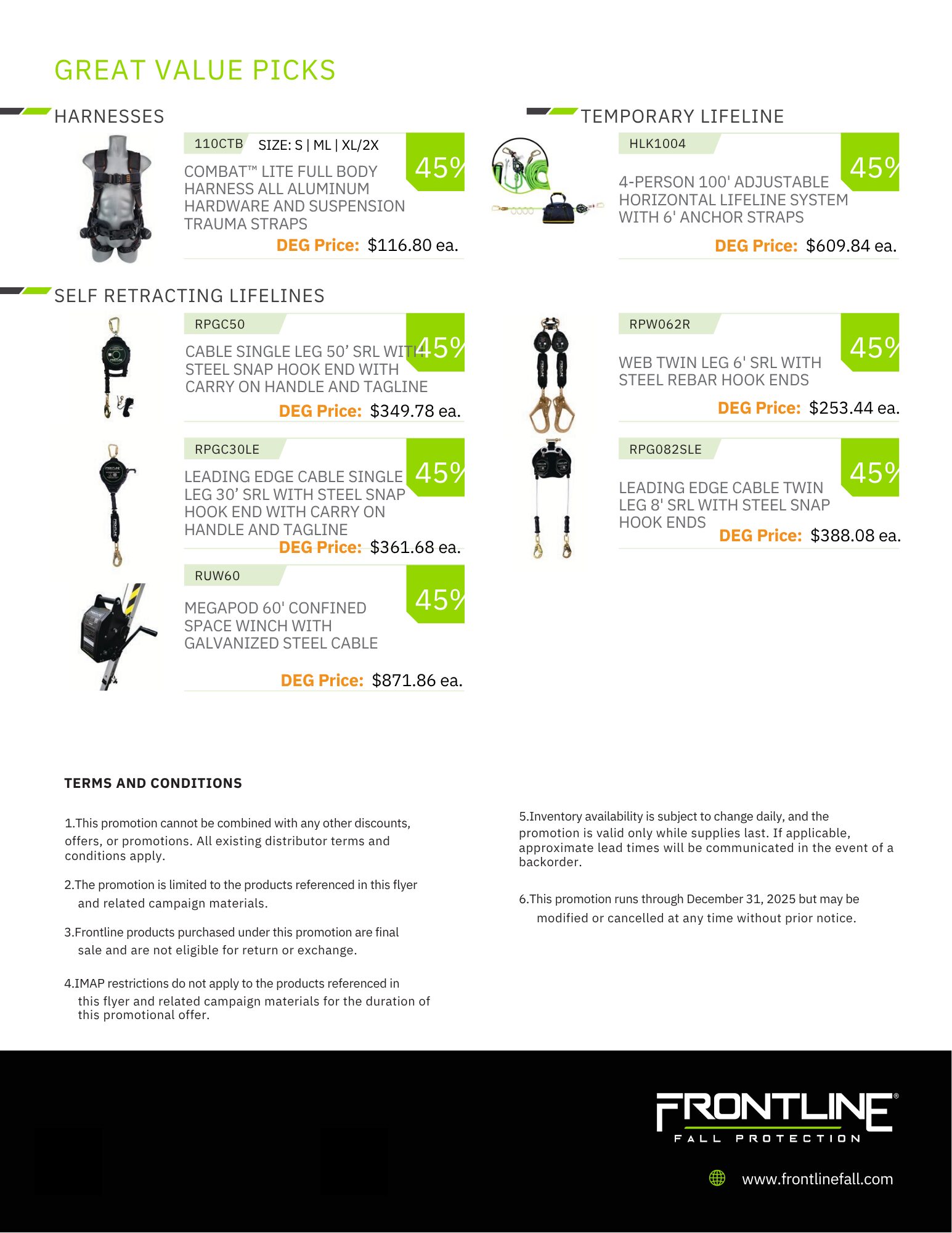 November 2025 - Up to 55% off Frontline Fall Protection Sale | $10 Off Illumeagear Halos | Guardian Angel Promotion - Image 5